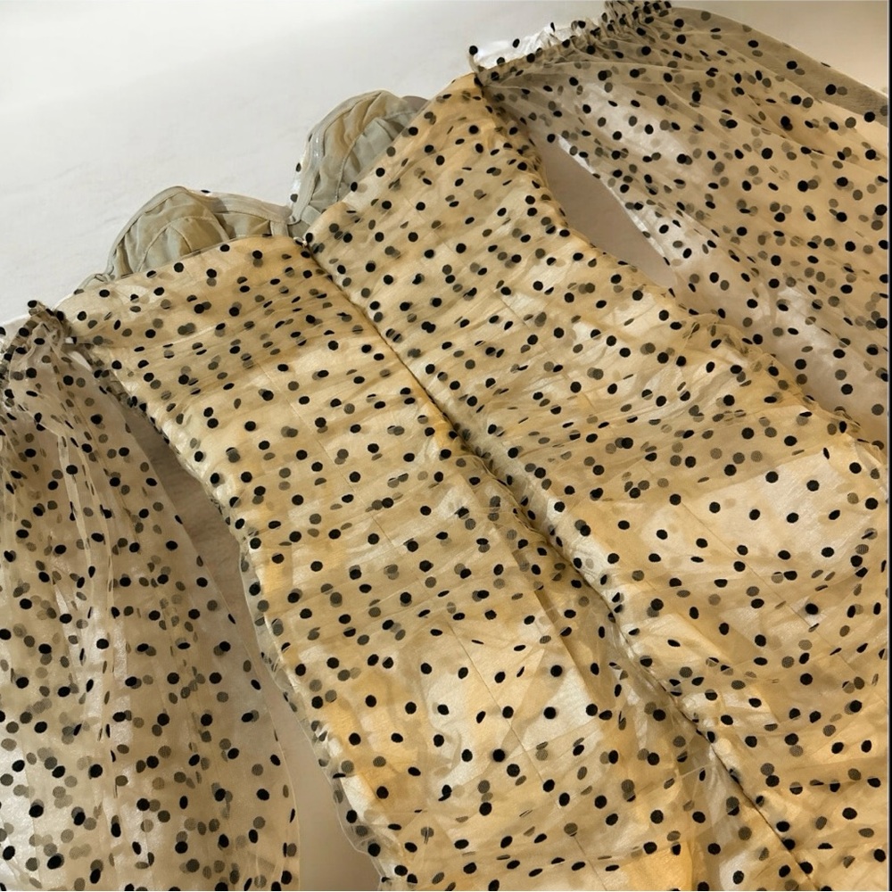 MAJORELLE Secret Polkadot Dress in Dark Nude size small - Picture 12 of 16